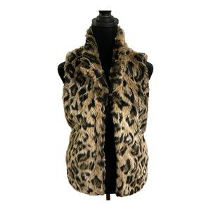 CiSono by Cavalini Cheetah Faux Fur Vest Size S